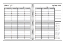 8 x 11 Weekly Planner Calendars for appointments and scheduling