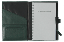 inside front cover of green Forever planner